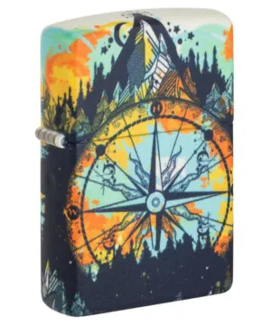 Zippo Compass Design Glow In The Dark Lighter
