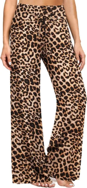 ZOOSIXX Soft Black Pajama Pants for Women, Wide Leg Comfy Casual Lounge Yoga Capri Pants 22'' / 30''