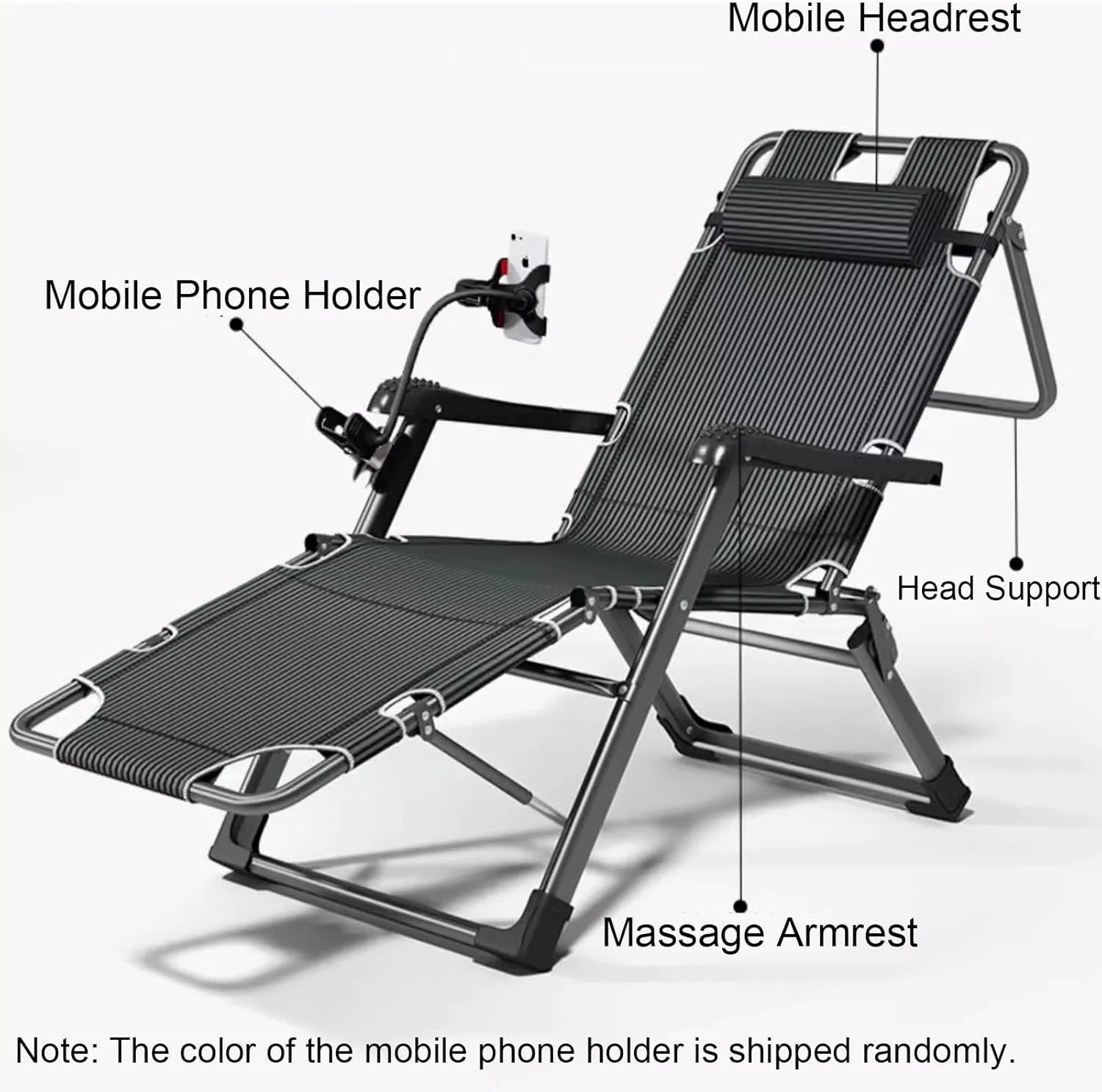ZTGL D, Camping Cot for Adults with Mattress and Pillow, Portable Folding Bed for Sleeping, Outdoor Folding Chaise, Sunbathing Lounge Chairs, Camping Lounge Chair